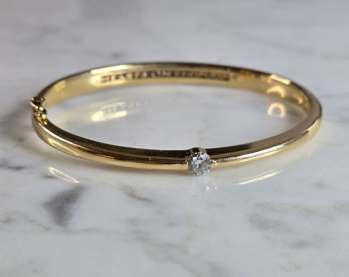 Womens Vintage Retired Hearts on Fire 18k Gold Diamond Bracelet 25.8g E7449