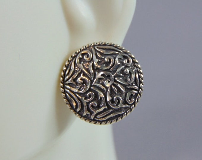 Womens Vintage Estate Sterling Silver Relios Earrings 7.7g E5067