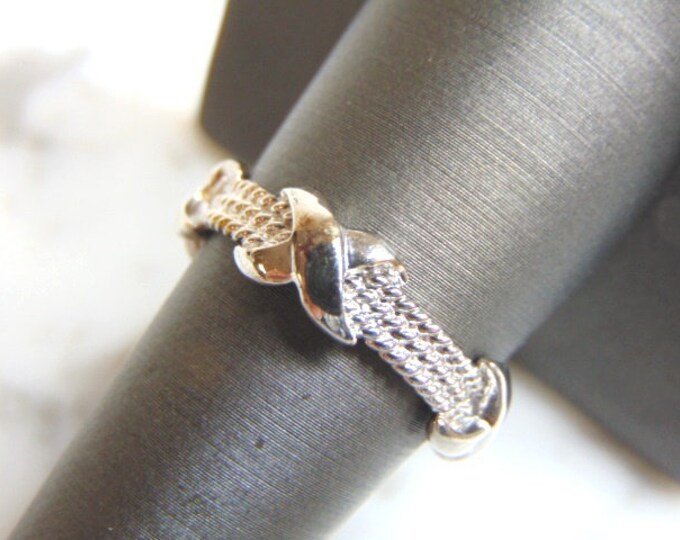 Womens Vintage Estate Sterling Silver Modernist Ring 4.1g E4627