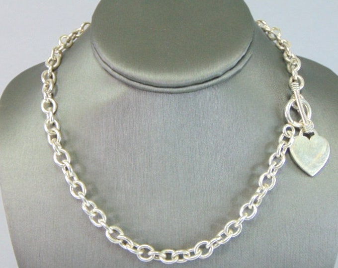 Womens Vintage Estate Heart Necklace 59.5g E5908