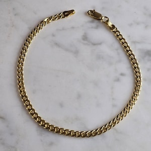 Vintage Estate 14K Yellow Gold Chain Bracelet 3.6g E7328