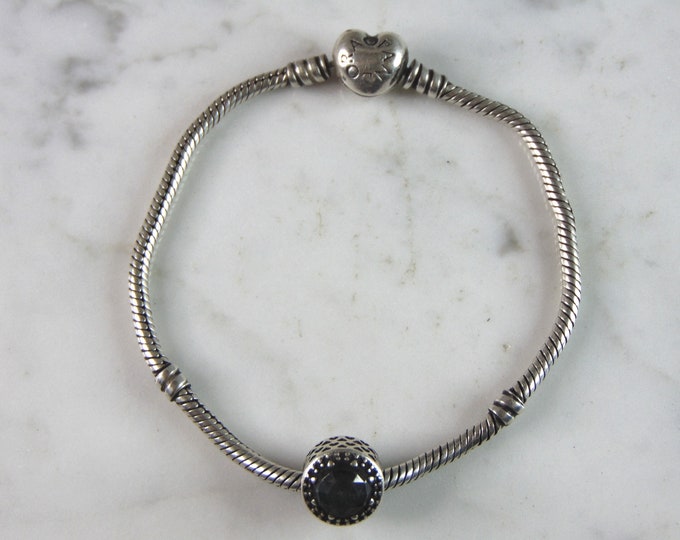 Womens Vintage Estate Sterling Silver Pandora Bracelet 16.2g E3400
