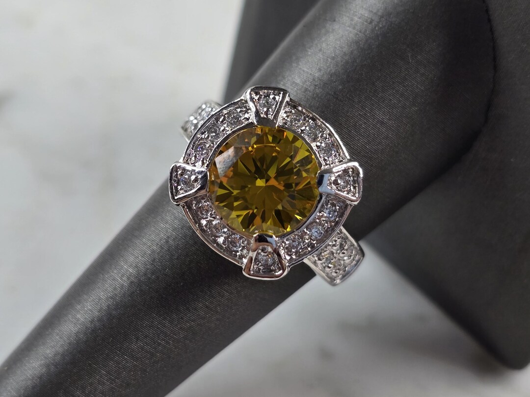 Silver Beryl Rings Womens Vintage Estate Sterling Silver Beryl CZ Ring 7.2g #E4281 - Etsy