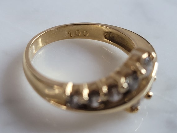 Womens Vintage Estate 18k Gold Diamond Ring 4.1g … - image 6