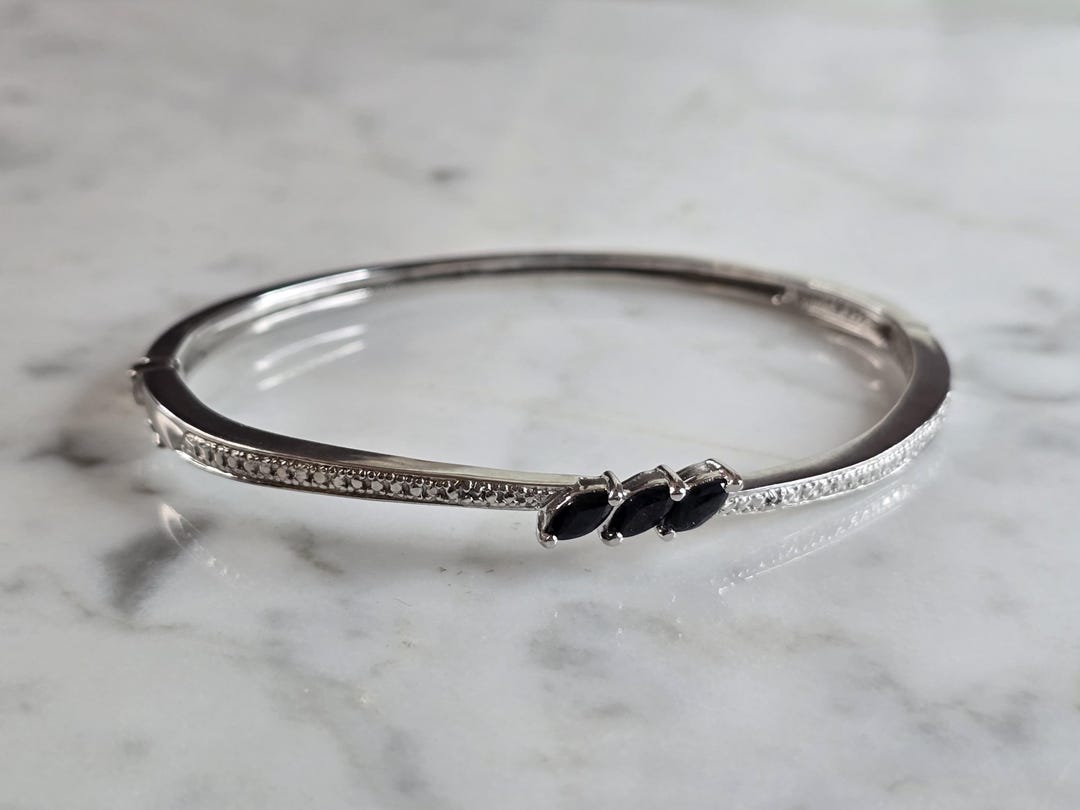 Womens Vintage Estate Sterling Silver Bangle Bracelet 14.4g