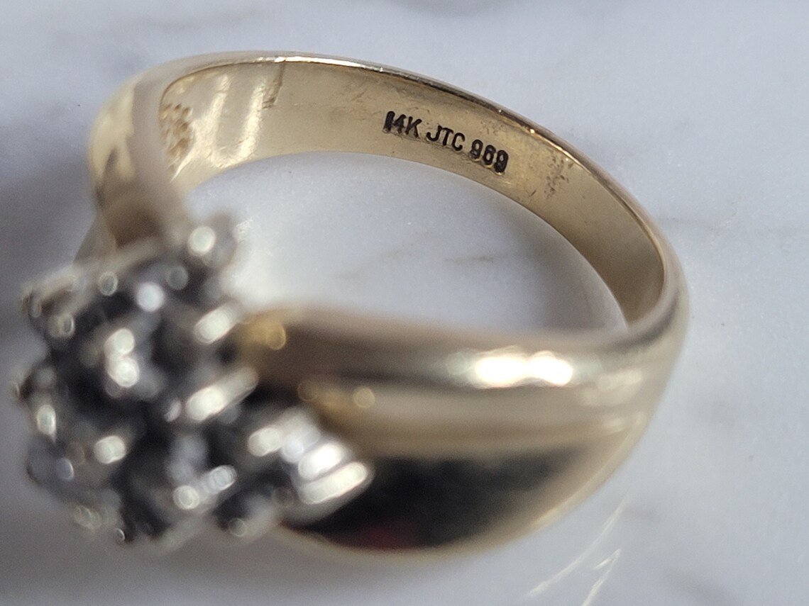 Womens Vintage Estate 14K Yellow Gold Diamond Ring 6.9g E6900 - Etsy