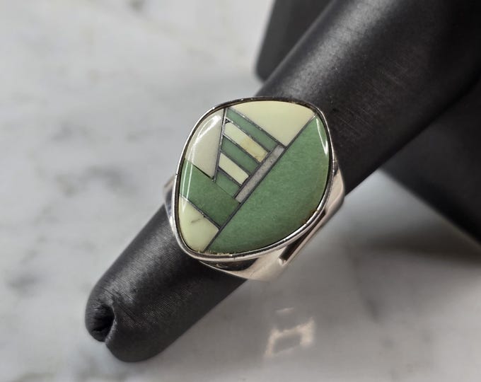Womens Vintage Estate Sterling Silver Southwestern DTR Jay King Ring 10.4g E621