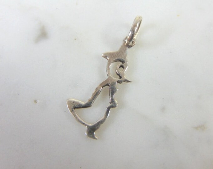 Vintage Estate Sterling Silver Penguin Pendant 0.8g E1812