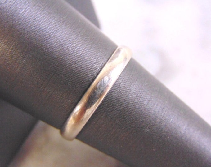 Vintage Estate 10K White Gold Band Wedding Ring 1.9g E4020