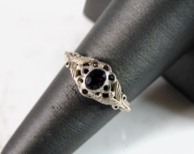Womens Vintage Estate Sterling Silver Modernist Ring 2.1g E3668