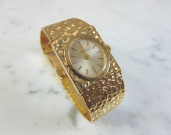 Womens Vintage Estate 14K Yellow Gold Angelus Swiss Watch 49.6g E959