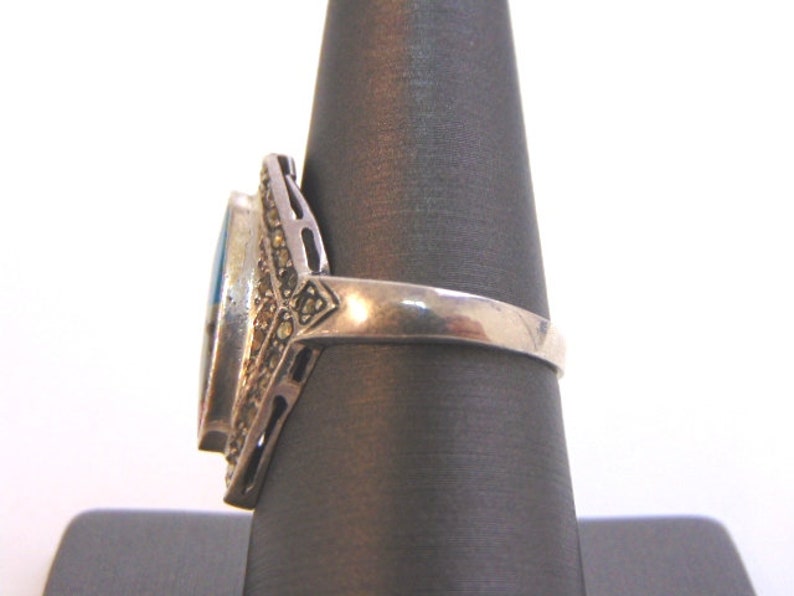 Womens Vintage Estate Sterling Silver Southwestern, Native American Zuni Ring 5.4g E1581 image 3