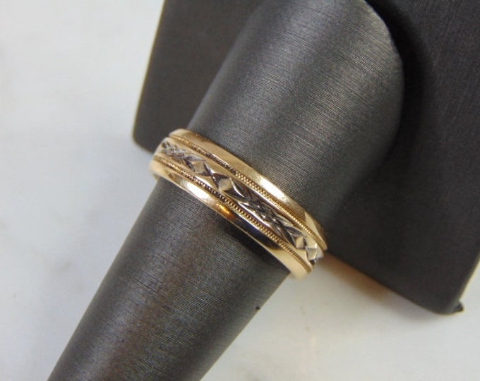 Vintage Estate 14K Yellow Gold Wedding Band Ring 6.9g E5165