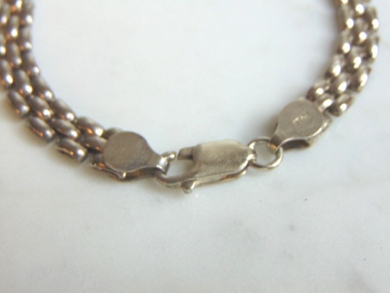 Womens Vintage Estate Sterling Silver ID Bracelet 11.4g E5848
