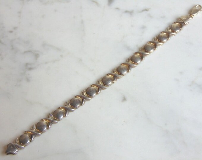 Womens Vintage Estate Sterling Silver Bracelet 13.2g E5896