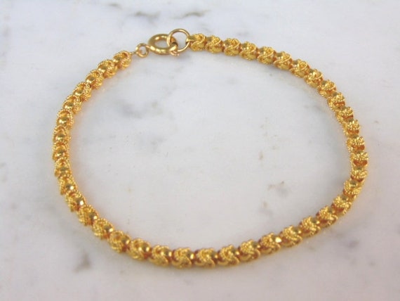 Womens Vintage Estate 22K Yellow Gold Bracelet 13.