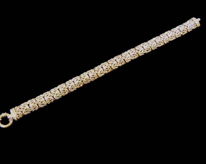 Womens Elegant Vintage Estate 14K Yellow Gold Bracelet 11.7g E3826