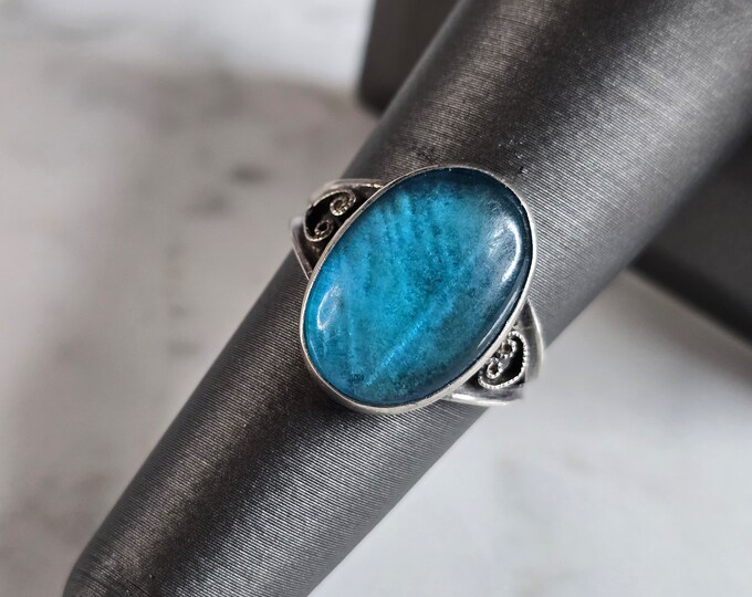Womens Vintage Estate Sterling Silver Modernist Ring 2.5g E7605