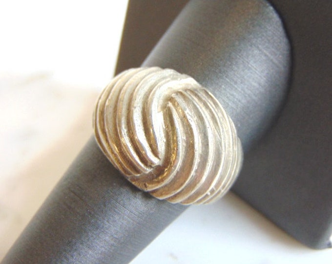 Womens Vintage Estate Sterling Silver Modernist Ring 10.8g E5527