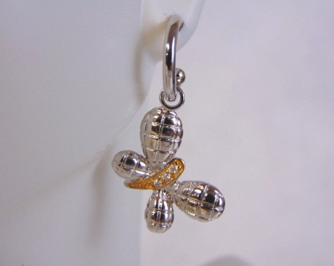 Womens Vintage Estate Sterling Silver Butterfly Earrings 5.6g E4568