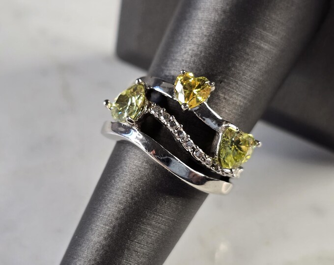 Womens Vintage Estate Sterling Silver Modernist Ring 6.6g E1773