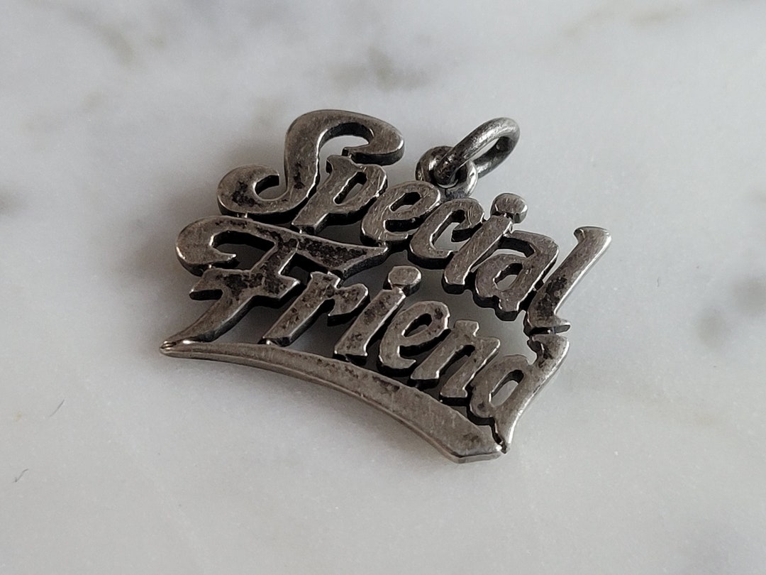 Womens Vintage Estate Sterling Silver James Avery Special Friend Charm 2.3g E4678