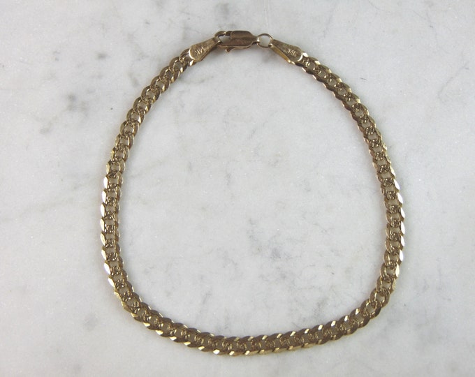 Womens Vintage Estate 14K Yellow Gold Chain Bracelet 5.1g E2210