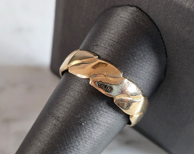 Mens Vintage Estate 14k Yellow Gold Wedding Band Ring 5.7g #E7218