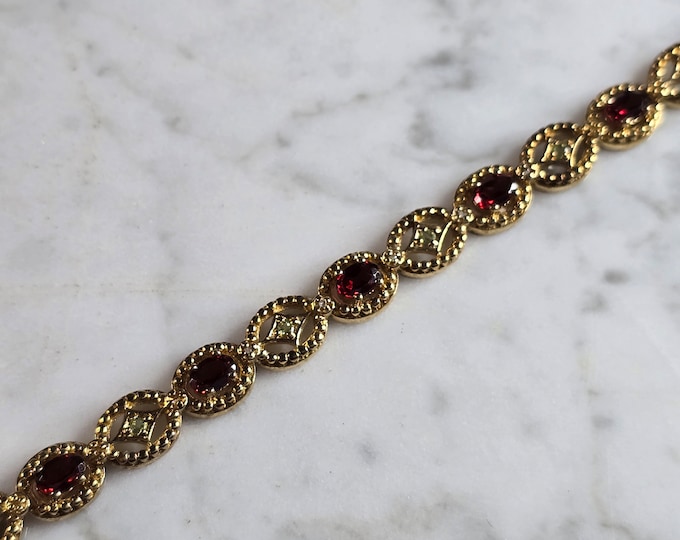 Womens Vintage Estate Sterling Silver Gold Tone Bracelet 18.7g E7865