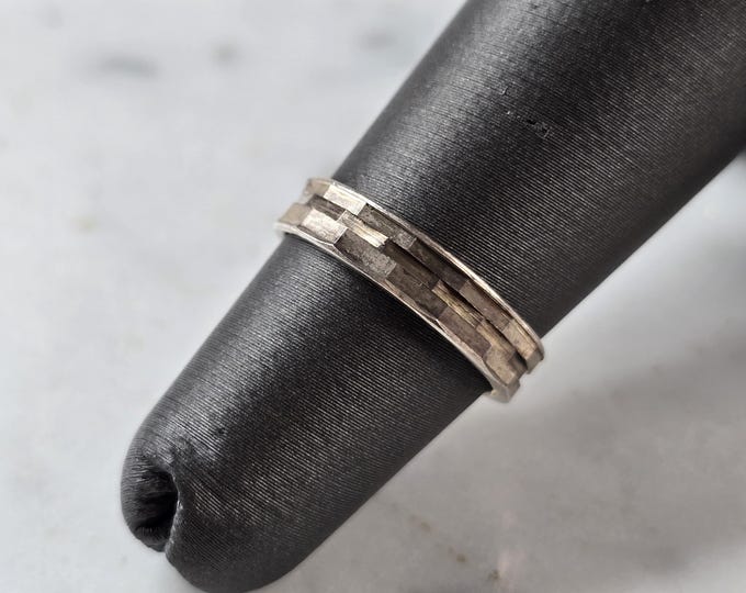 Womens Girls Vintage Estate Sterling Silver Modernist Ring 1.3g E4153