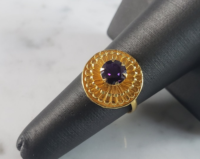 Womens Vintage Estate 21K Yellow Gold Ring 4.2g E3723