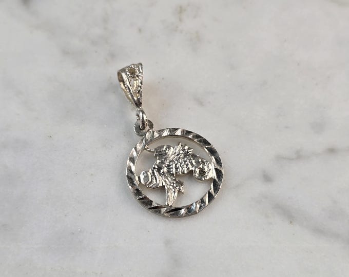 Womens Vintage Estate Sterling Silver Zodiac Scorpio Pendant 1.2g E7690