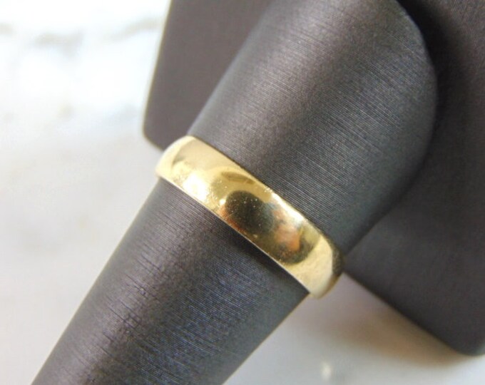Mens Vintage Estate 14K Yellow Gold Band Wedding Ring 3.5g E2353
