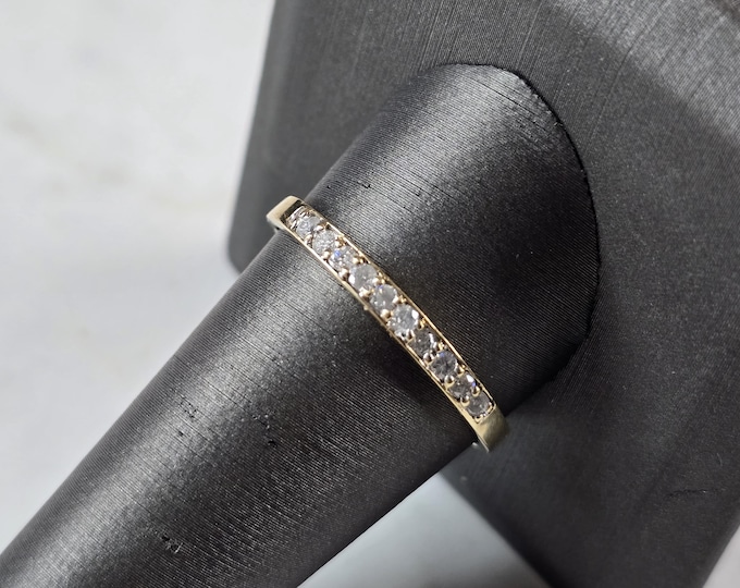Womens Vintage Estate 10k Yellow Gold Diamond Ring 1.8g #E7242