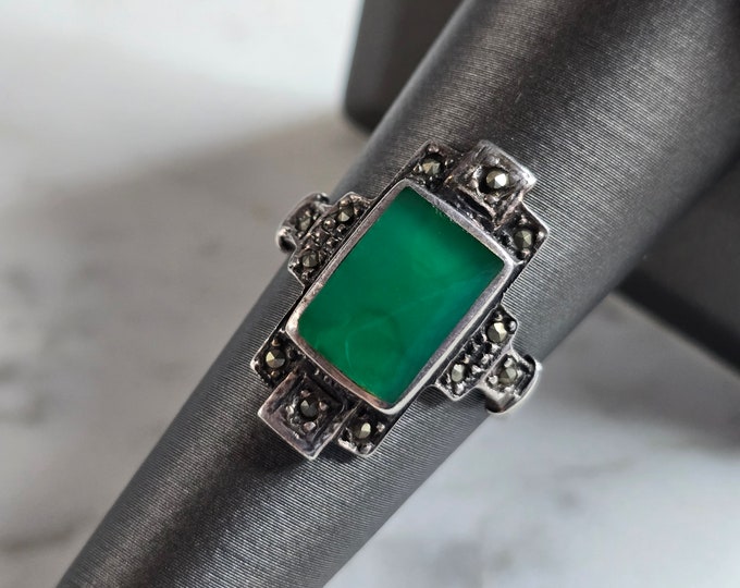 Womens Vintage Estate Sterling Silver Modernist Ring 4.4g E7836