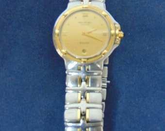 Authentic Raymond Weil Parsifal Mens 18K Gold / Stainless Swiss Quartz Watch  #E2094