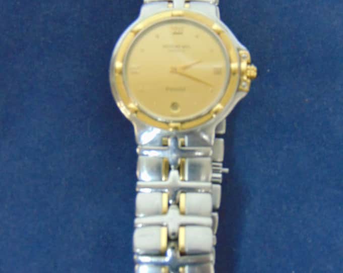 Authentic Raymond Weil Parsifal Mens 18K Gold / Stainless Swiss Quartz Watch  #E2094