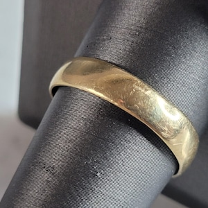 Mens Vintage Estate 14K Yellow Gold Artcarved Wedding Band Ring 3.6g #E7094