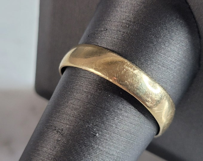 Mens Vintage Estate 14K Yellow Gold Artcarved Wedding Band Ring 3.6g #E7094