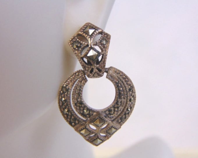 Womens Vintage Estate Sterling Silver Earrings 7.7g E4446