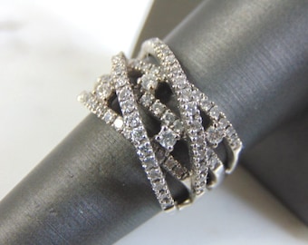 Womens Vintage Estate 14K Gold Diamond Ring, 8.6g E3216