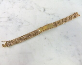 Womens 14k Yellow Gold ID Bracelet 37.6g E1704