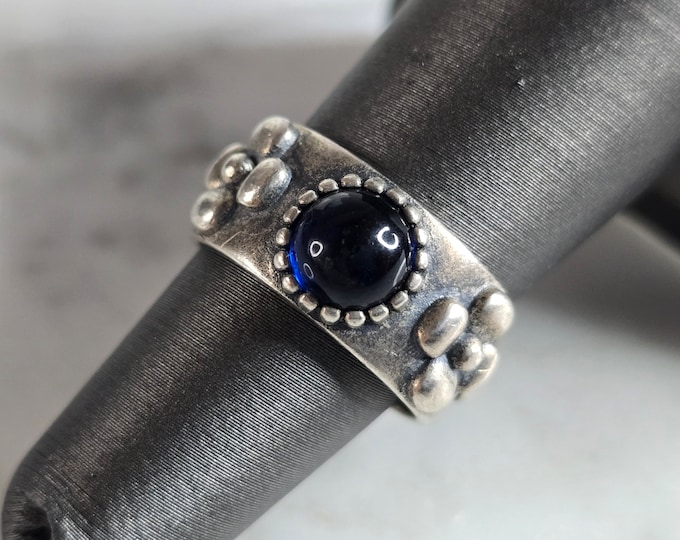 Womens Vintage Estate Sterling Silver Modernist Ring, 8.4g E7273