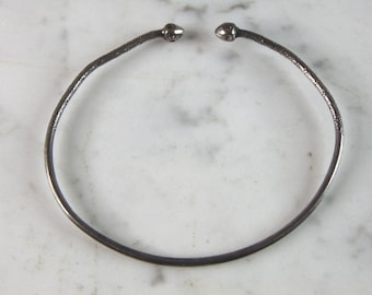 Womens Vintage Estate Sterling Silver Modernist Cuff Bracelet 9.4g E1187