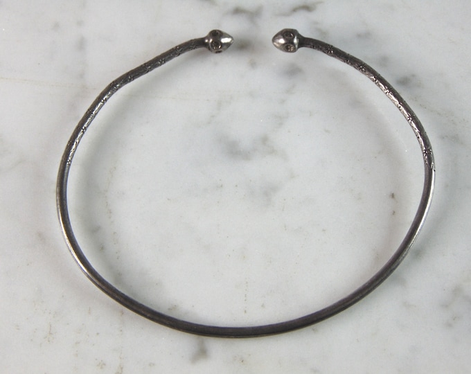 Womens Vintage Estate Sterling Silver Modernist Cuff Bracelet 9.4g E1187