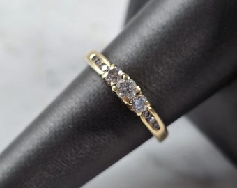 Womens Vintage Estate 14K Yellow Gold Diamond Ring, 3.4g E3629