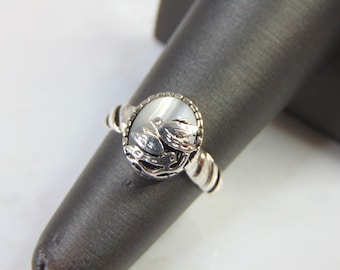 Womens Sterling Silver Fashion Bird Ring 2.6g E2131