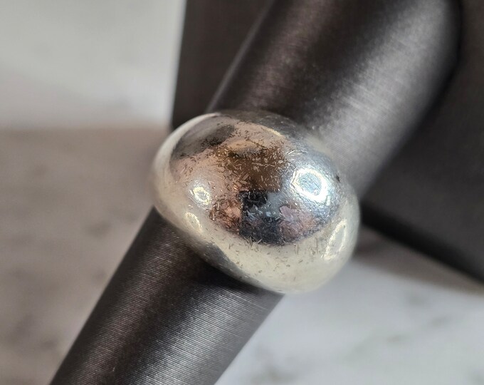 Womens Vintage Estate Sterling Silver Modernist Ring 10.0g E7176