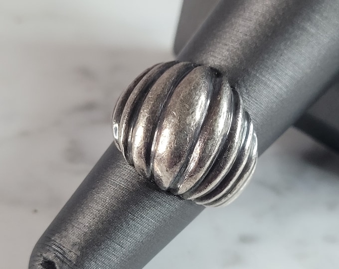 Womens Vintage Estate Sterling Silver Modernist Ring, 6.5g E6572