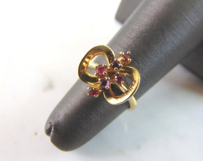 Womens Vintage Estate 14K Yellow Gold Amethyst Ring 2.8g E4396